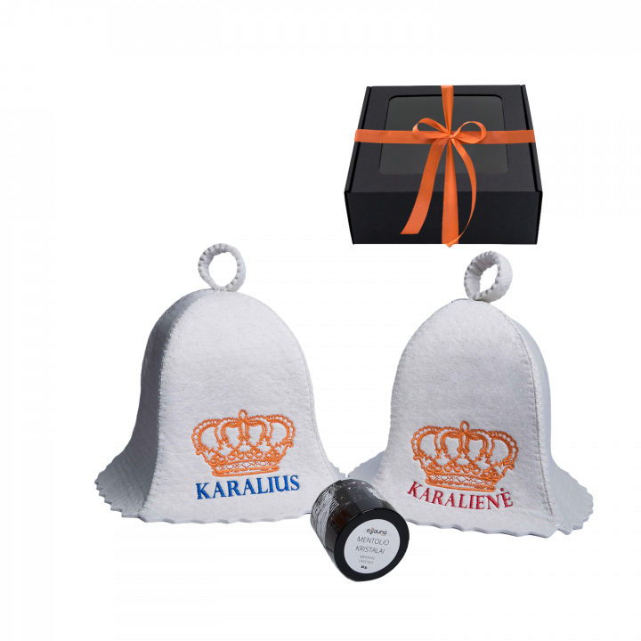 Presentset i presentförpackning LIGHT KINGS. Kepsar och mentolkristaller
