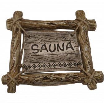 Dörrplatta SAUNA med en grenram