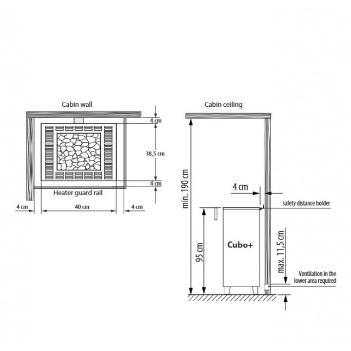 Elektrisk bastuaggregat - EOS Cubo Plus, 9 kW