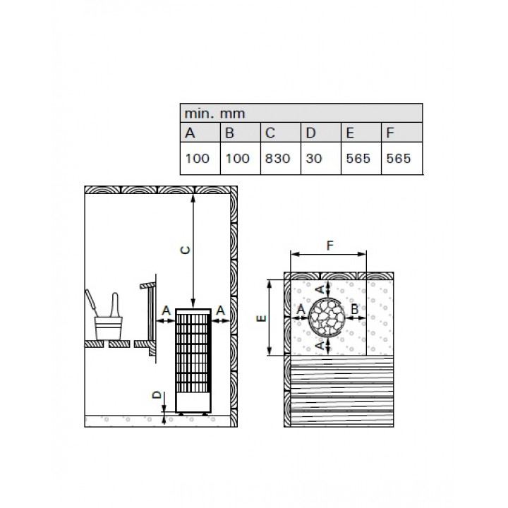Elektrisk bastuaggregat - HARVIA Cilindro PC110E 10,8 kW