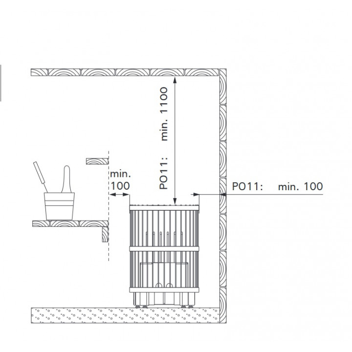 Elektrisk bastuaggregat - HARVIA Legend PO11E 11,0 kW