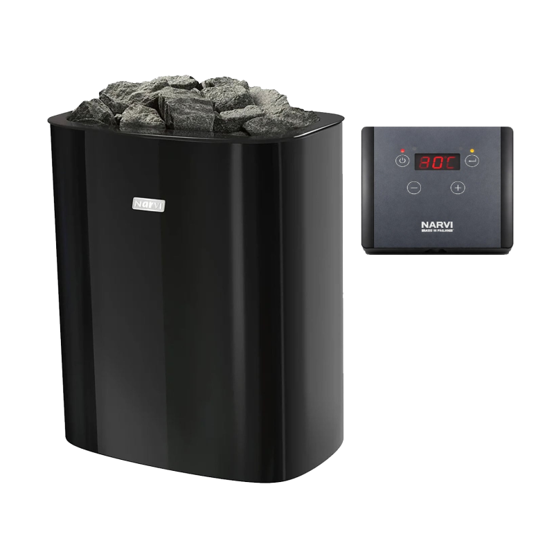 Elektrisk bastuaggregat - NARVI NC Electric, svart 6 kW