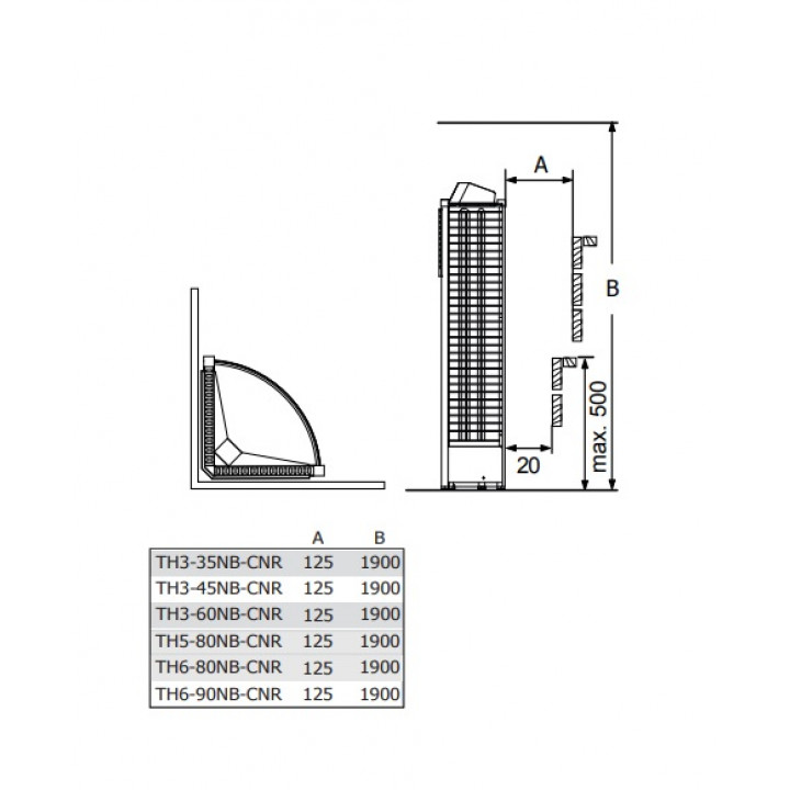 Elektrisk bastuaggregat – SAWOTEC Tower Corner, med styrenhet