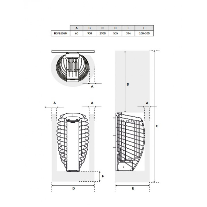 Elektriska bastuaggregat - HARVIA Spirit SP60FC 6,0 kW Fenix WiFi-set