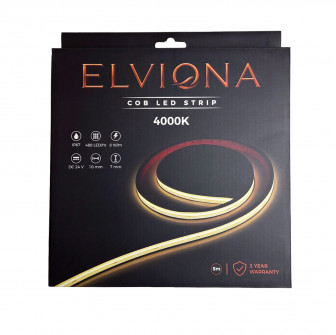 Elviona COB LED -bastulist, 4000 K, 5 m