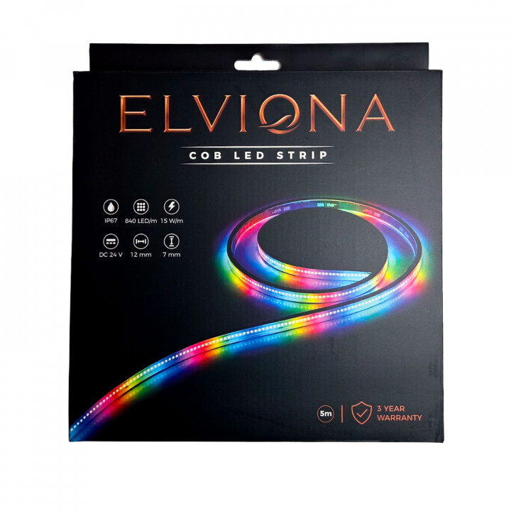 Elviona COB LED bastulist, RGB , 5 m