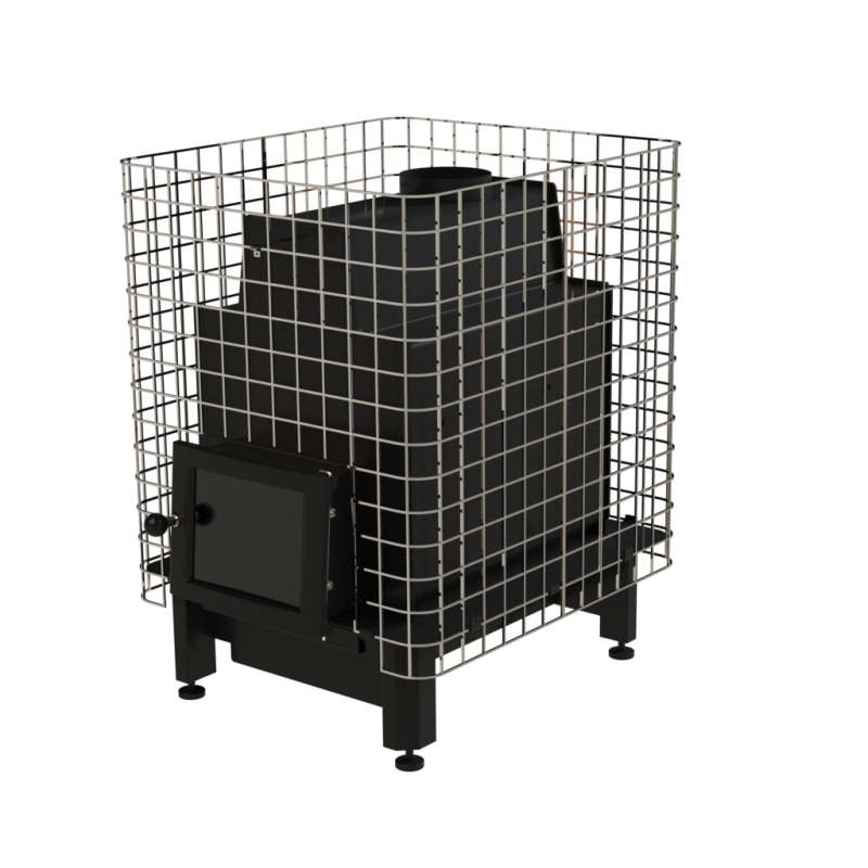 Vedeldad bastuugn - VILPRA ETNA-22-N-V med intern eldstad