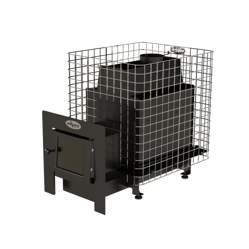 Vedeldad bastuugn - VILPRA ETNA-22-NL-V med extern eldstad