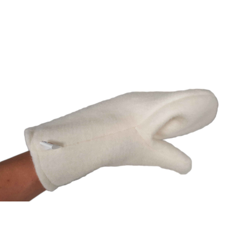 Vit ullhandske för bastu