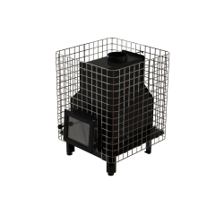 Vedeldad bastuugn - VILPRA FORNAX-14-NV med intern eldstad 