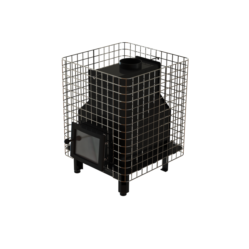 Vedeldad bastuugn - VILPRA FORNAX-14-NV med intern eldstad