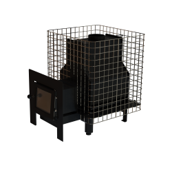 Vedeldad bastuugn - VILPRA FORNAX-14-NL-V med extern eldstad 