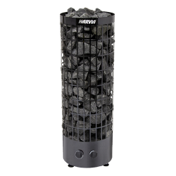 Elektrisk bastuaggregat - HARVIA Cilindro Black Steel PC90 9 kW