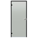 Harvia Black Line låsbar glasdörr, satin, 7x21, svart aluminiumram - 0