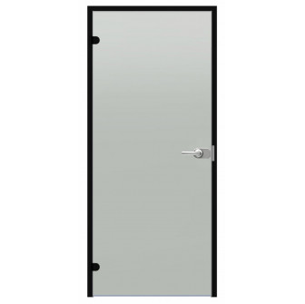 Harvia Black Line låsbar glasdörr, satin, 7x21, svart aluminiumram