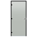 Harvia Black Line låsbar glasdörr, satin, 9x21, svart aluminiumram - 0