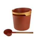 HARVIA Helmi bastu hink och slev set, Terracotta - 0