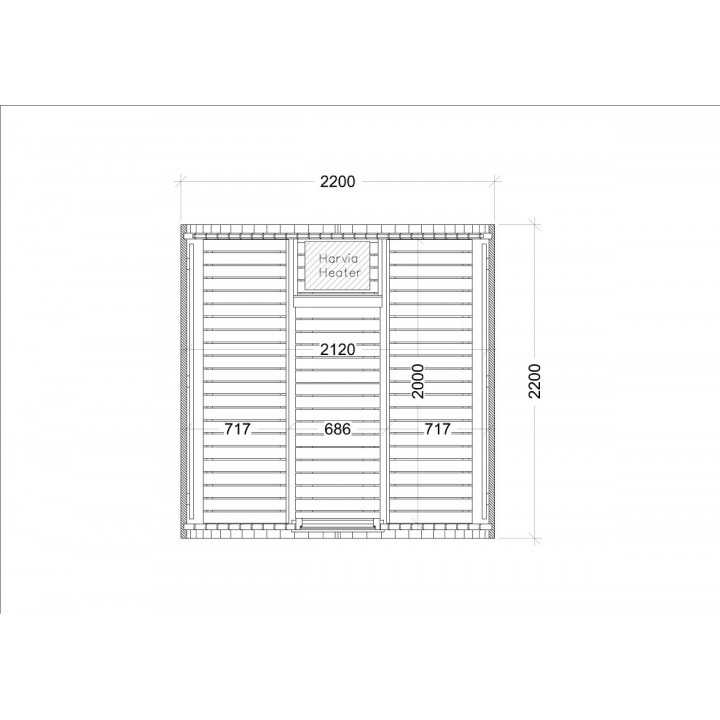 Bastuhus - HARVIA Kaski 220-P