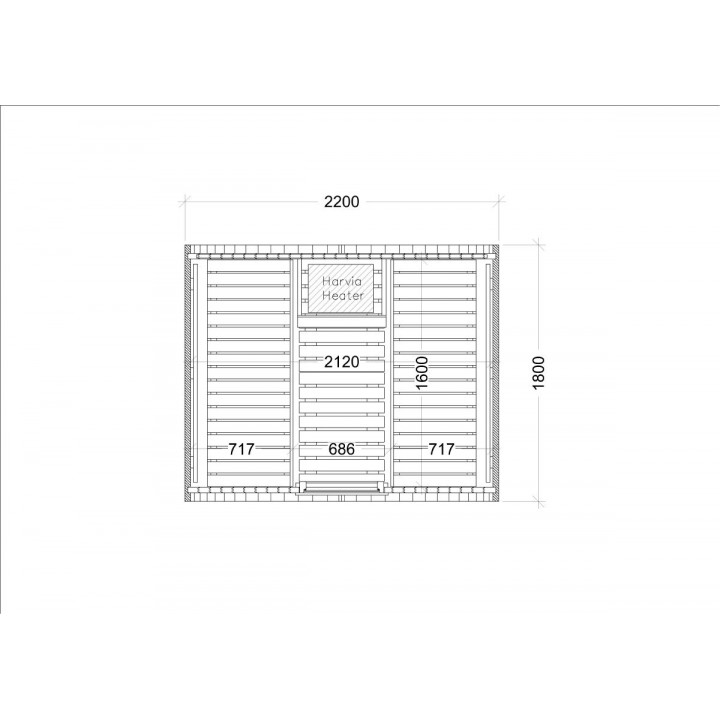 Bastuhus - HARVIA Kaski 180-P