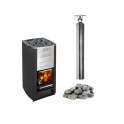 Bastu vedeldad spis HARVIA M3 set, stenar, skorsten - 0
