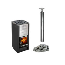 Bastu vedeldad spis HARVIA M3 set, stenar, skorsten 