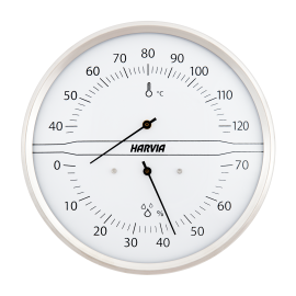 HARVIA termo-hygrometer rund, vit 
