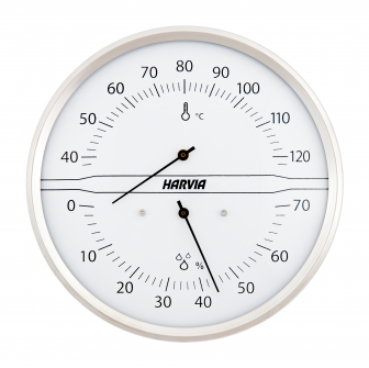 HARVIA termo-hygrometer rund, vit