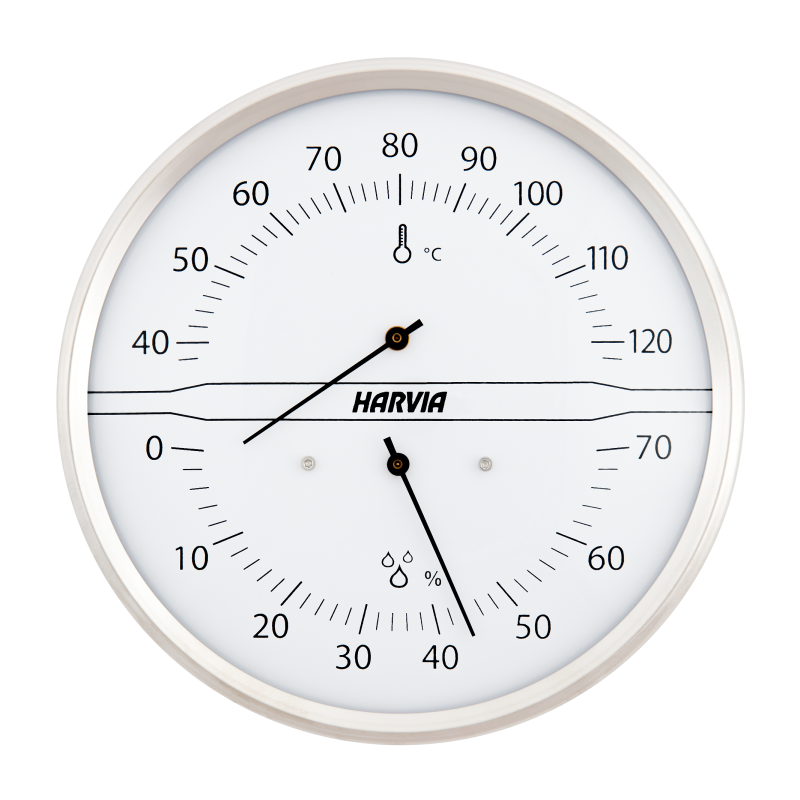 HARVIA termo-hygrometer rund, vit