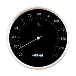 HARVIA bastutermometer, rund, svart, 160 mm diameter, SAC90200 