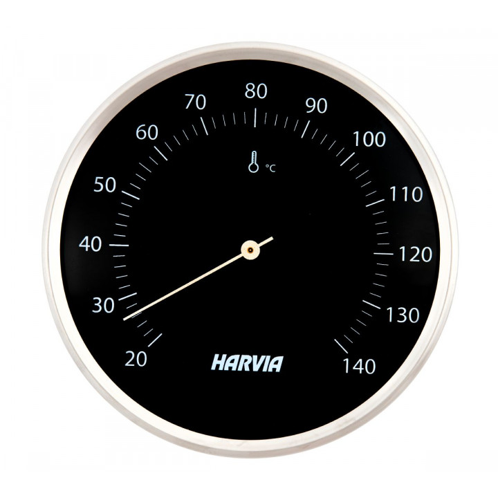 HARVIA bastutermometer, rund, svart, 160 mm diameter, SAC90200