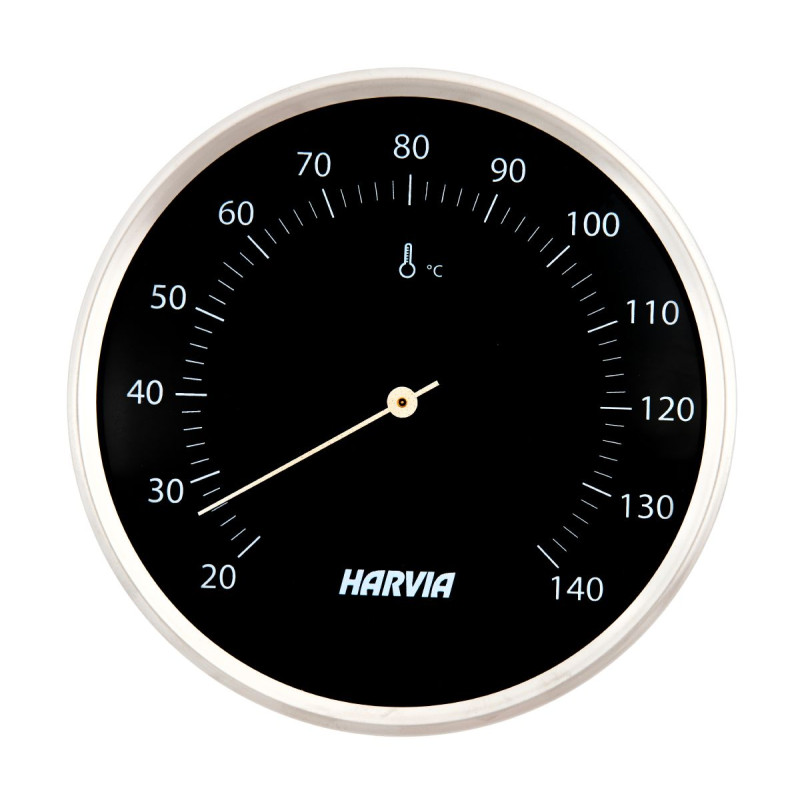 HARVIA bastutermometer, rund, svart, 160 mm diameter, SAC90200