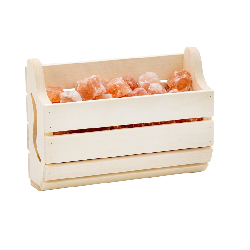 Himalayasalt i en låda om 6,5 kg