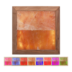 Himalaya saltljus LED RGB, cederträ 