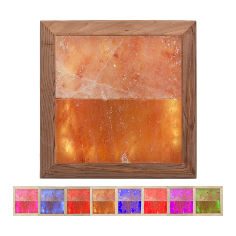 Himalaya saltljus LED RGB, cederträ