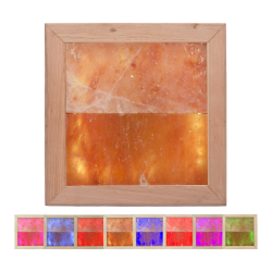 Himalaya saltljus LED RGB, svart alträ 