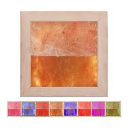 Himalaya saltljus LED RGB, lindträ 