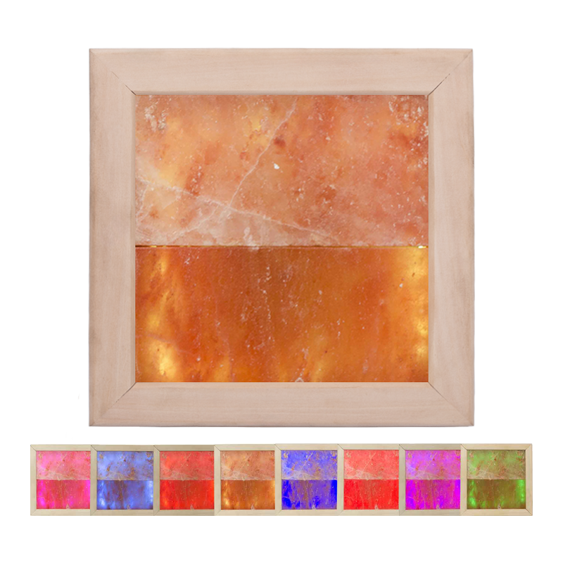 Himalaya saltljus LED RGB, lindträ