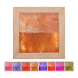 Himalaya saltljus LED RGB, abachiträ 