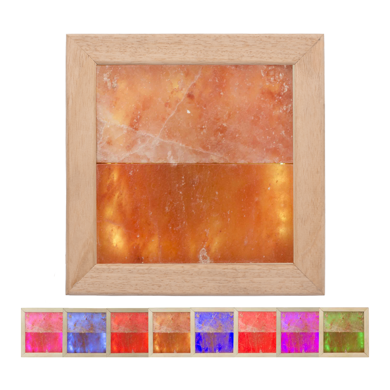 Himalaya saltljus LED RGB, abachiträ