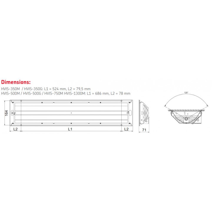 Infraröd radiator - HARVIA Vitamy, 500 W