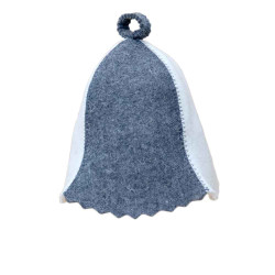 Bastuhatt - vit, grå 