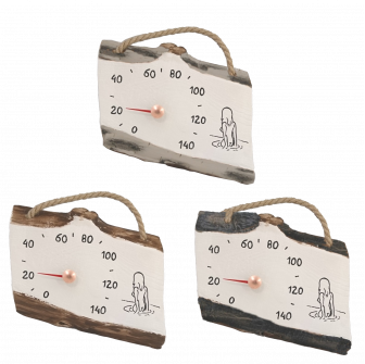 Keramisk bastutermometer - flicka i vattnet