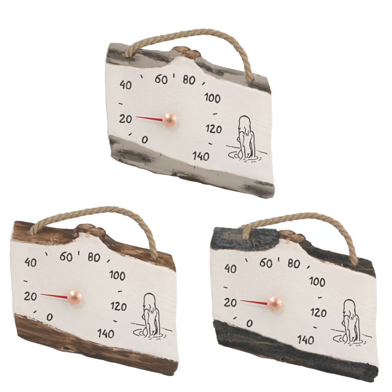 Keramisk bastutermometer - flicka i vattnet