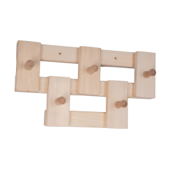 Hängare i lindträ med 5 krokar 