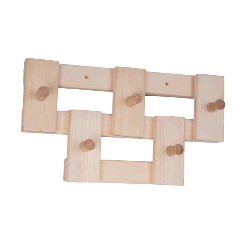 Hängare i lindträ med 5 krokar