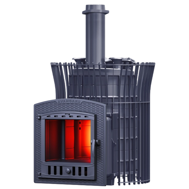 Vedeldad bastuugn GEFEST - Avangard ZK Uragan 25 (P2) i tulpanrutnät