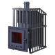 Vedeldad bastuugn GEFEST - Groza Uragan 24 (M)