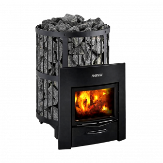 Vedeldad bastuugn - HARVIA Legend 240 Duo, svart