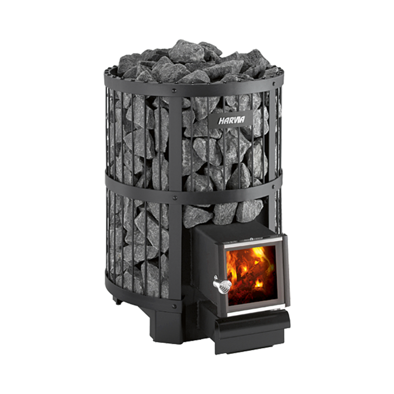 Vedeldad bastuugn - HARVIA Legend 240 SL BimSchV2, svart