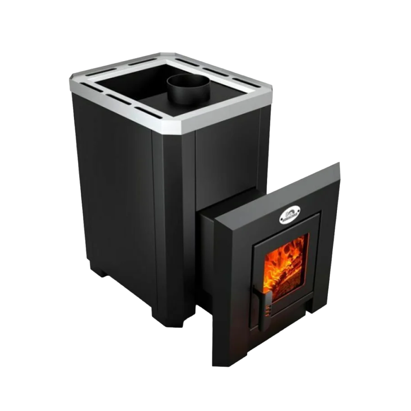 Vedeldad bastuaggregat - NOVA KLASSIK 26 med glasdörr